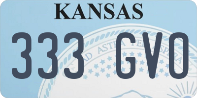 KS license plate 333GVO