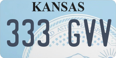 KS license plate 333GVV