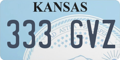KS license plate 333GVZ