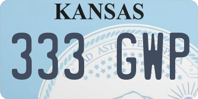 KS license plate 333GWP