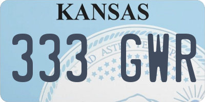 KS license plate 333GWR