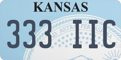KS license plate 333IIC
