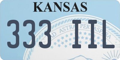KS license plate 333IIL