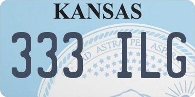 KS license plate 333ILG