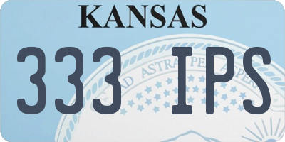 KS license plate 333IPS