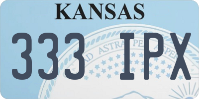KS license plate 333IPX