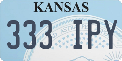 KS license plate 333IPY