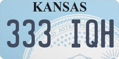 KS license plate 333IQH