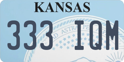KS license plate 333IQM