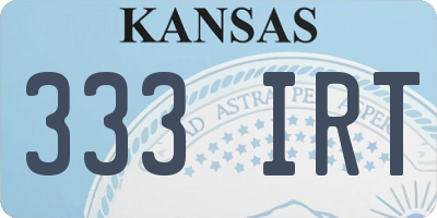 KS license plate 333IRT