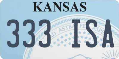 KS license plate 333ISA