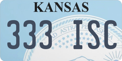 KS license plate 333ISC