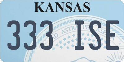 KS license plate 333ISE