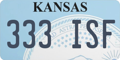 KS license plate 333ISF