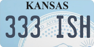 KS license plate 333ISH
