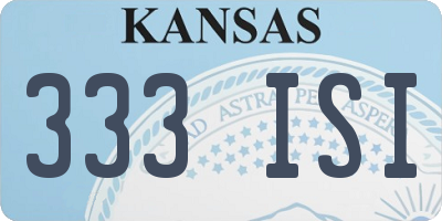 KS license plate 333ISI