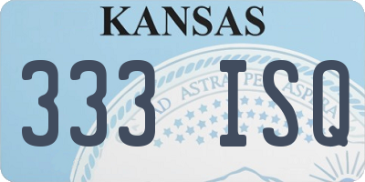 KS license plate 333ISQ