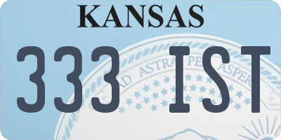 KS license plate 333IST