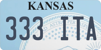 KS license plate 333ITA