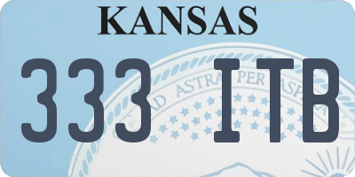 KS license plate 333ITB