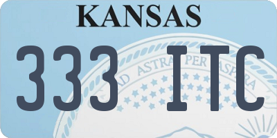 KS license plate 333ITC