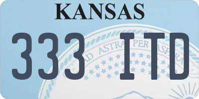KS license plate 333ITD