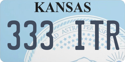 KS license plate 333ITR