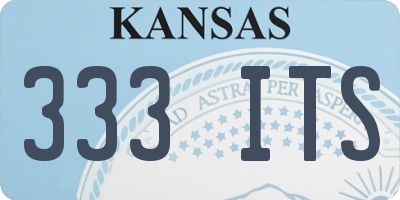KS license plate 333ITS