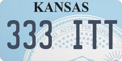 KS license plate 333ITT