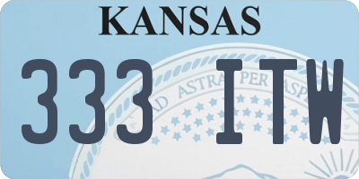 KS license plate 333ITW