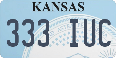 KS license plate 333IUC