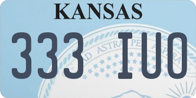 KS license plate 333IUO
