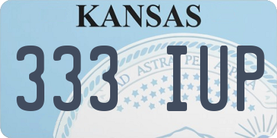 KS license plate 333IUP
