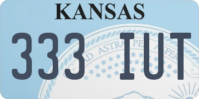 KS license plate 333IUT
