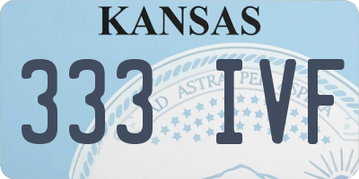 KS license plate 333IVF