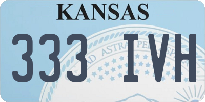 KS license plate 333IVH