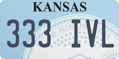 KS license plate 333IVL