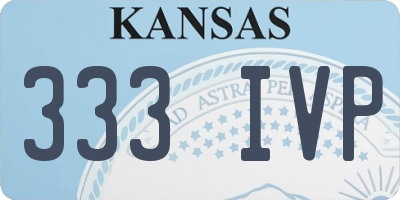 KS license plate 333IVP
