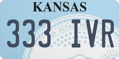 KS license plate 333IVR