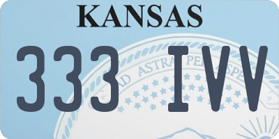 KS license plate 333IVV