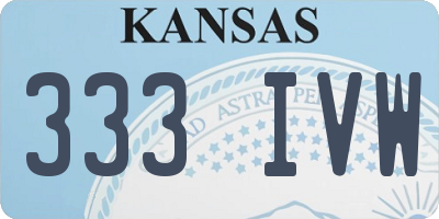 KS license plate 333IVW