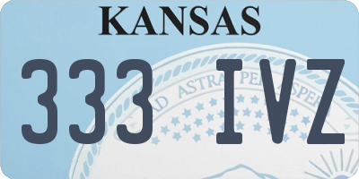 KS license plate 333IVZ