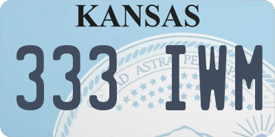 KS license plate 333IWM