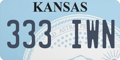 KS license plate 333IWN