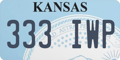 KS license plate 333IWP