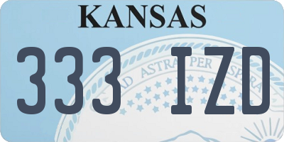 KS license plate 333IZD