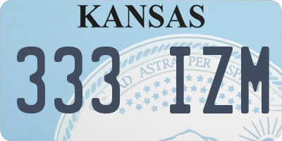 KS license plate 333IZM