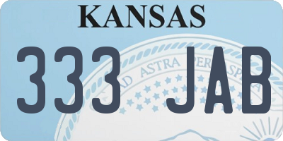 KS license plate 333JAB