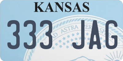 KS license plate 333JAG