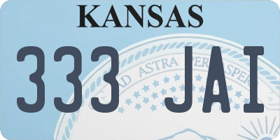 KS license plate 333JAI